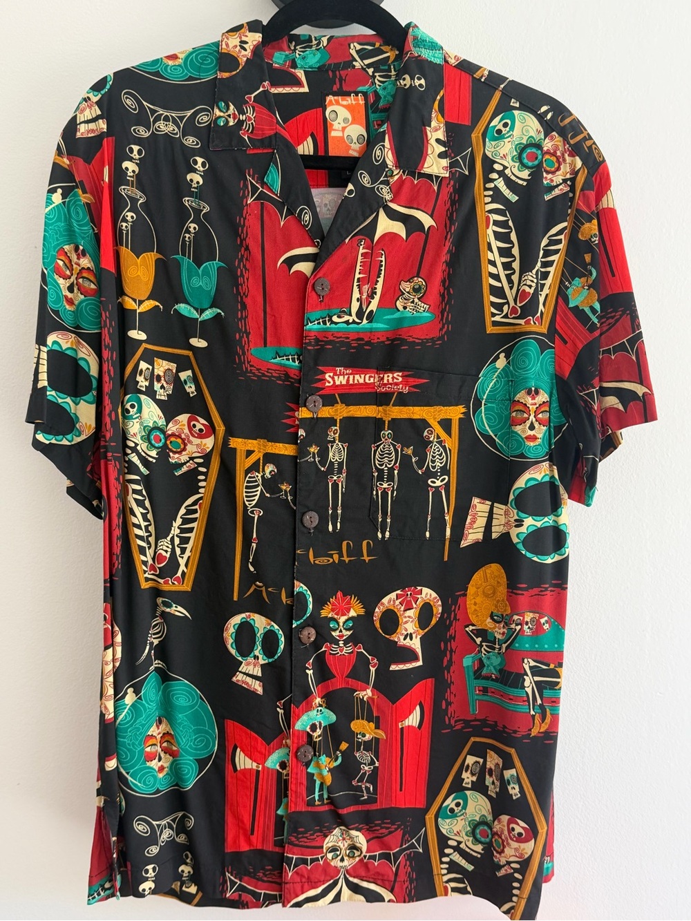 Day of the Dead Skeleton McBiff aloha shirt
